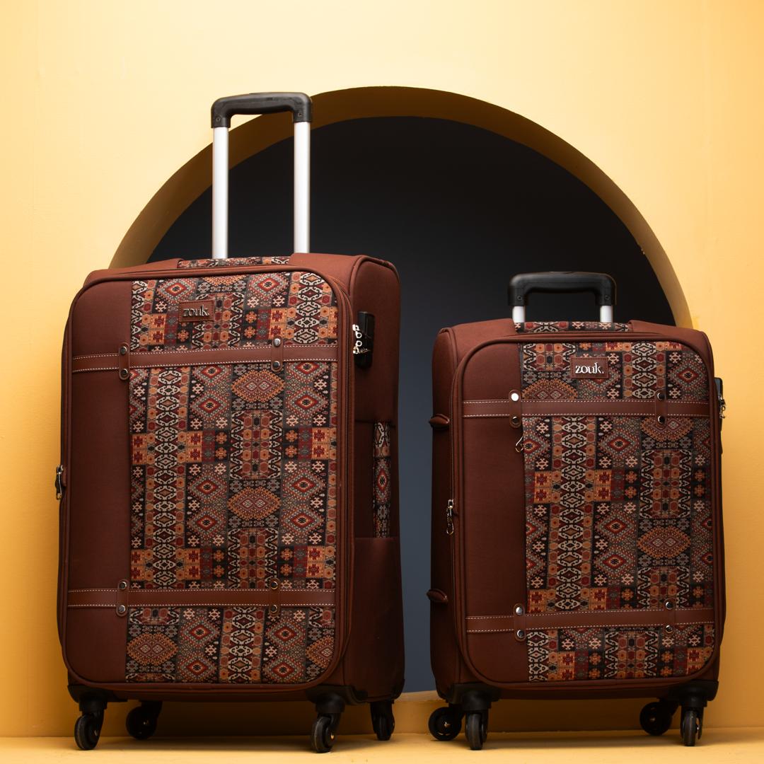 Banaras Elegance Saira Trolley Bag Combo (Cabin & Medium) - Image 2