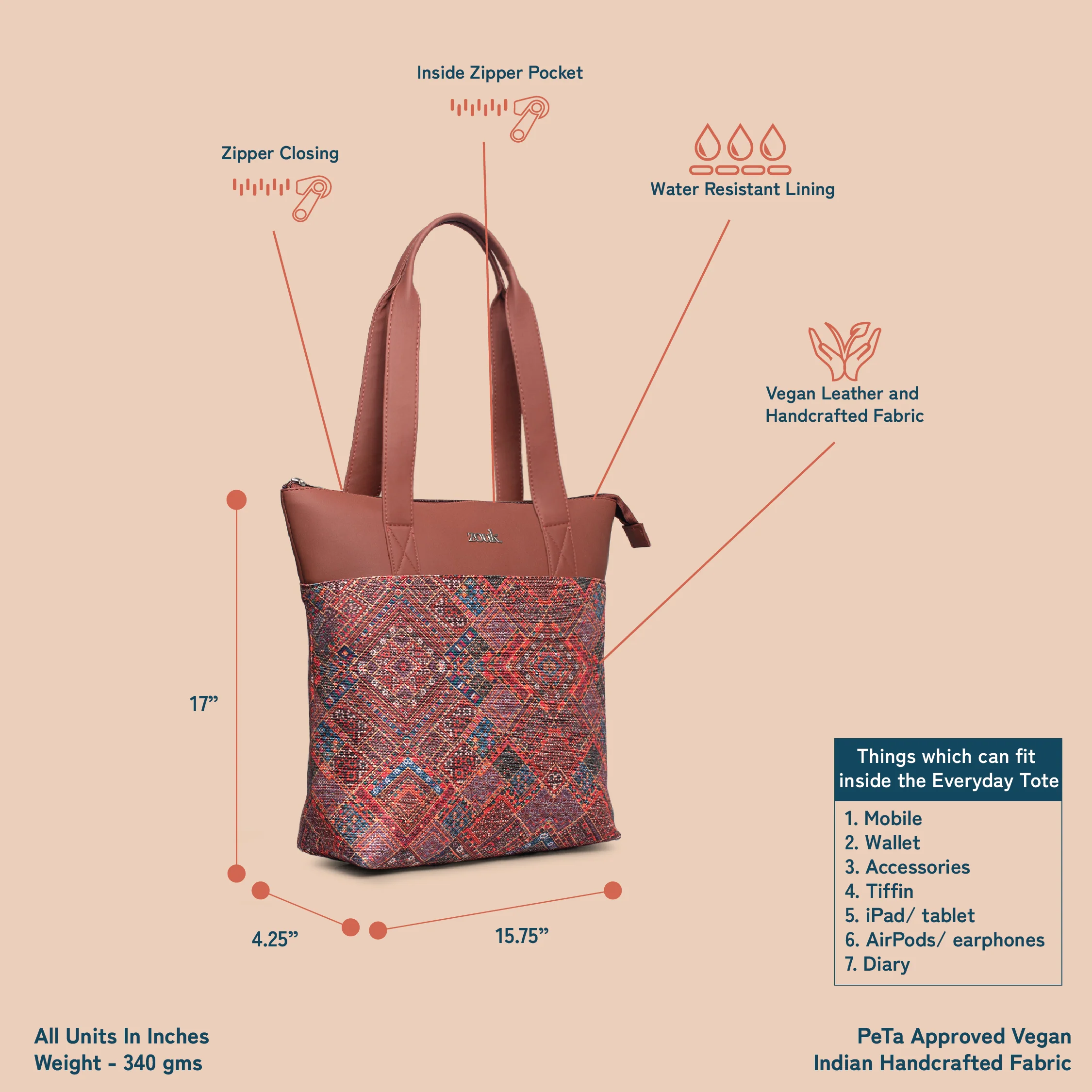 Bhuj Rabari Everyday Tote Bag - Image 5