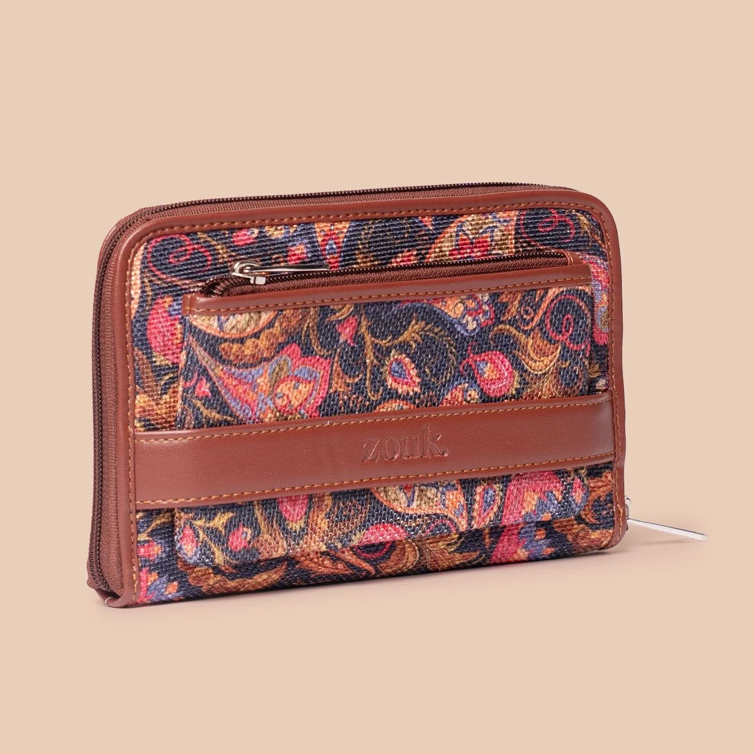 Bidri Kaiser & Paisley Print - Women's Work Bag & Classic Zipper Wallet Combo - Image 9