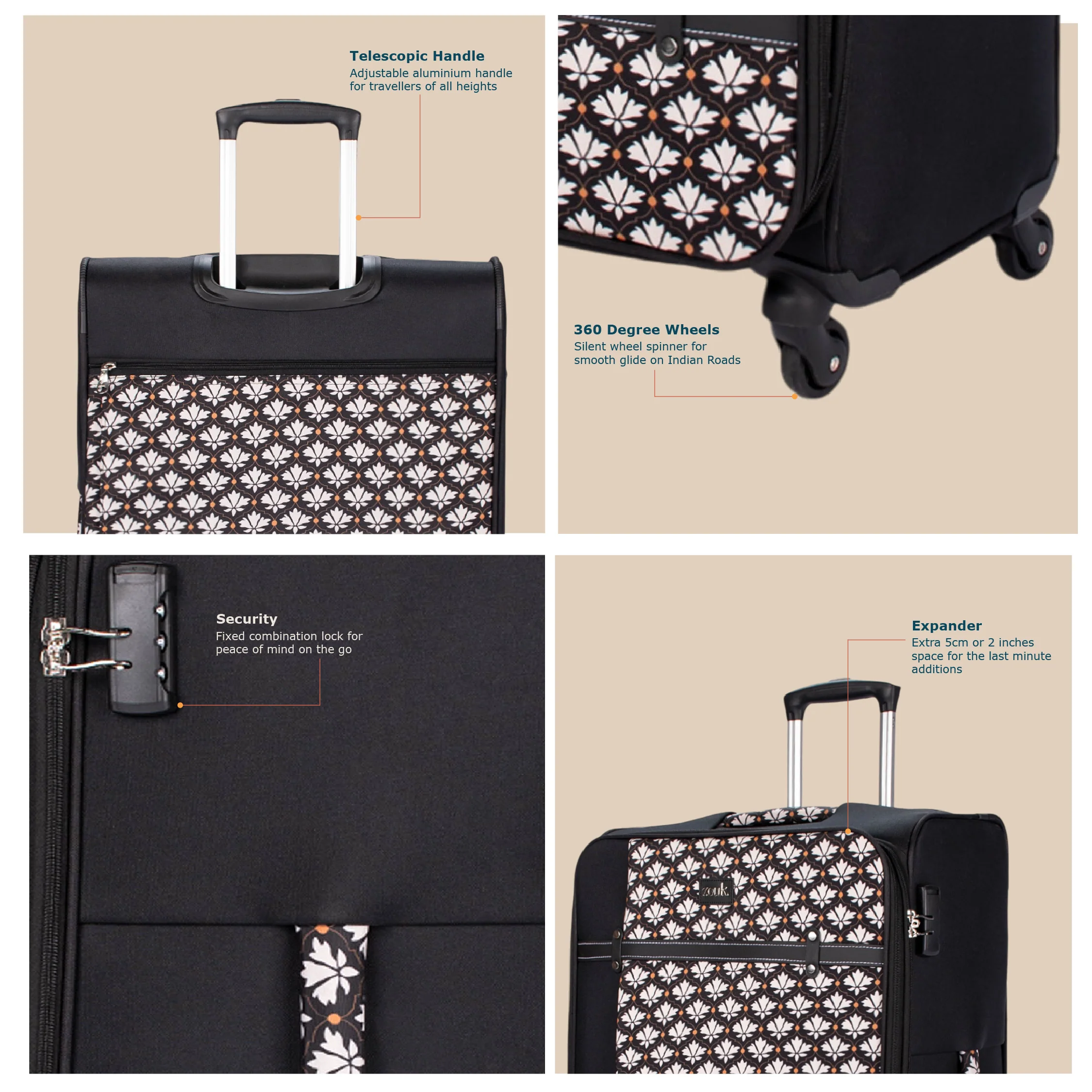 Bidri Kaiser Saira Black Trolley x Bidri Kaiser Pro backpack - Image 3