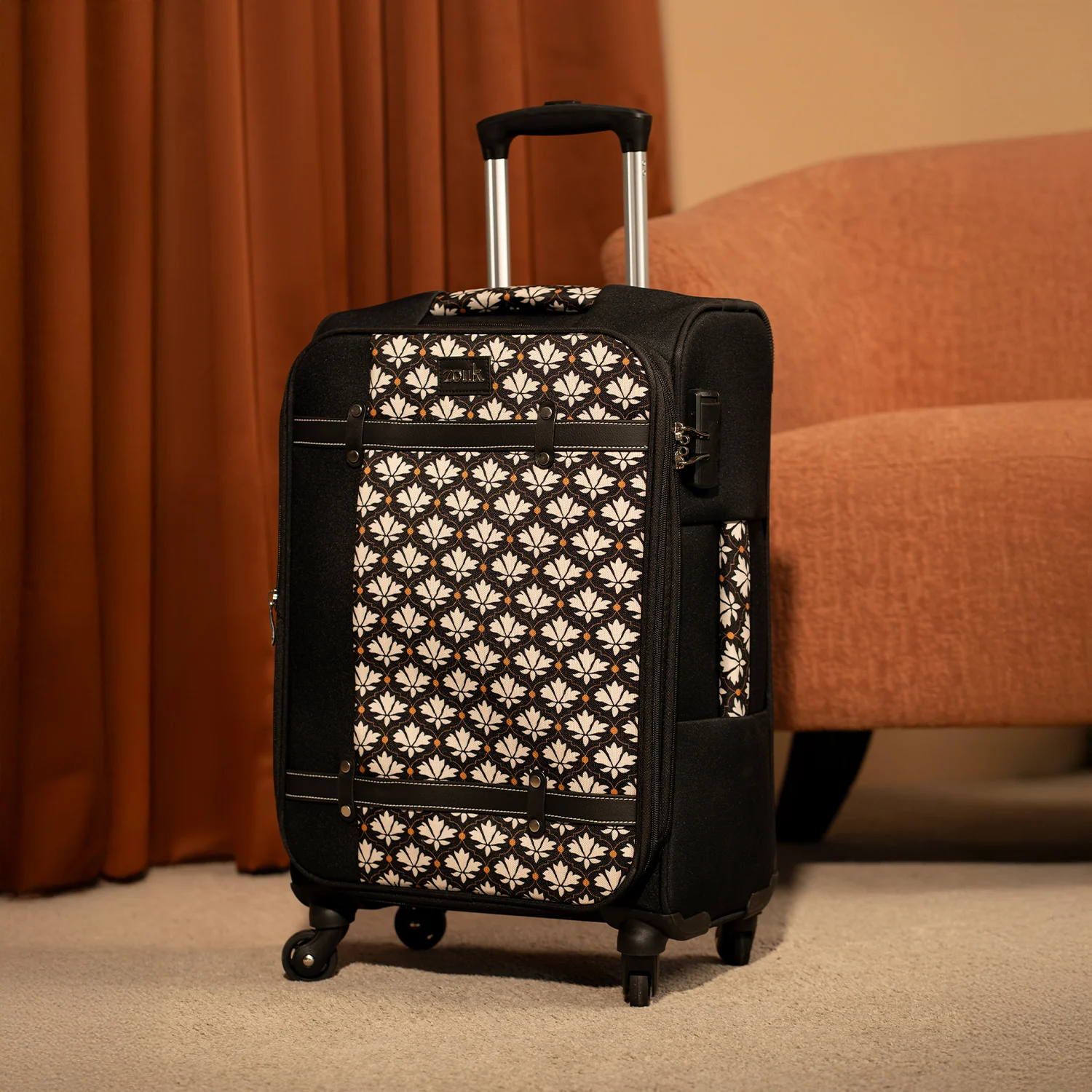 Bidri Kaiser Saira Trolley Bag - Black (Cabin) - Image 10