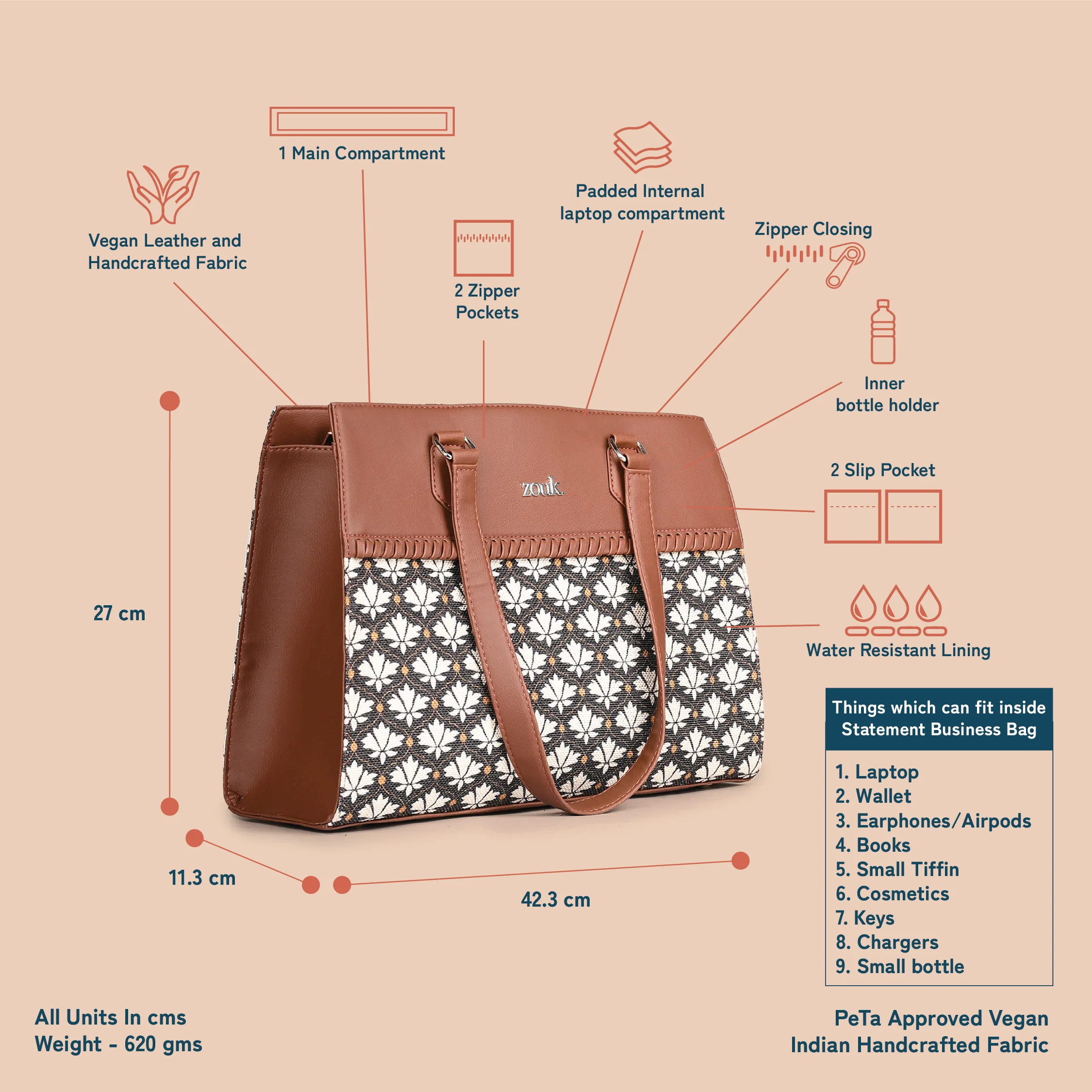 Bidri Kaiser Statement Business Bag - Image 5