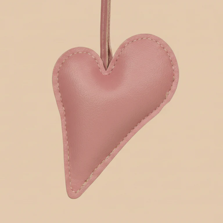 Big Heart Bag Charm - Baby Pink - Image 5