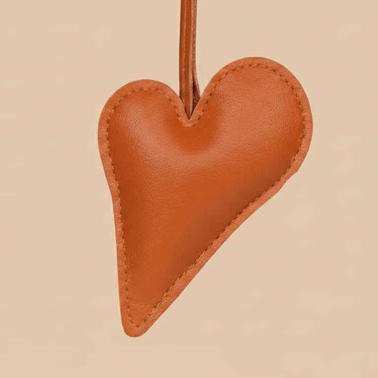 Big Heart Bag Charm - Orange - Image 7