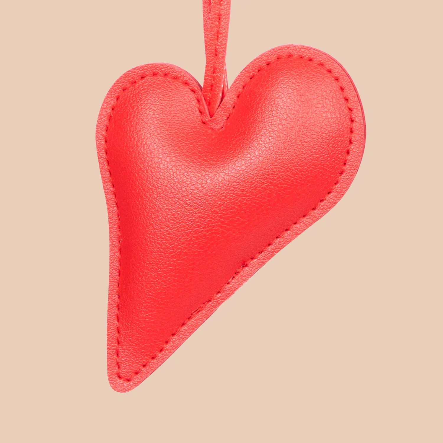 Big Heart Bag Charm - Red - Image 4