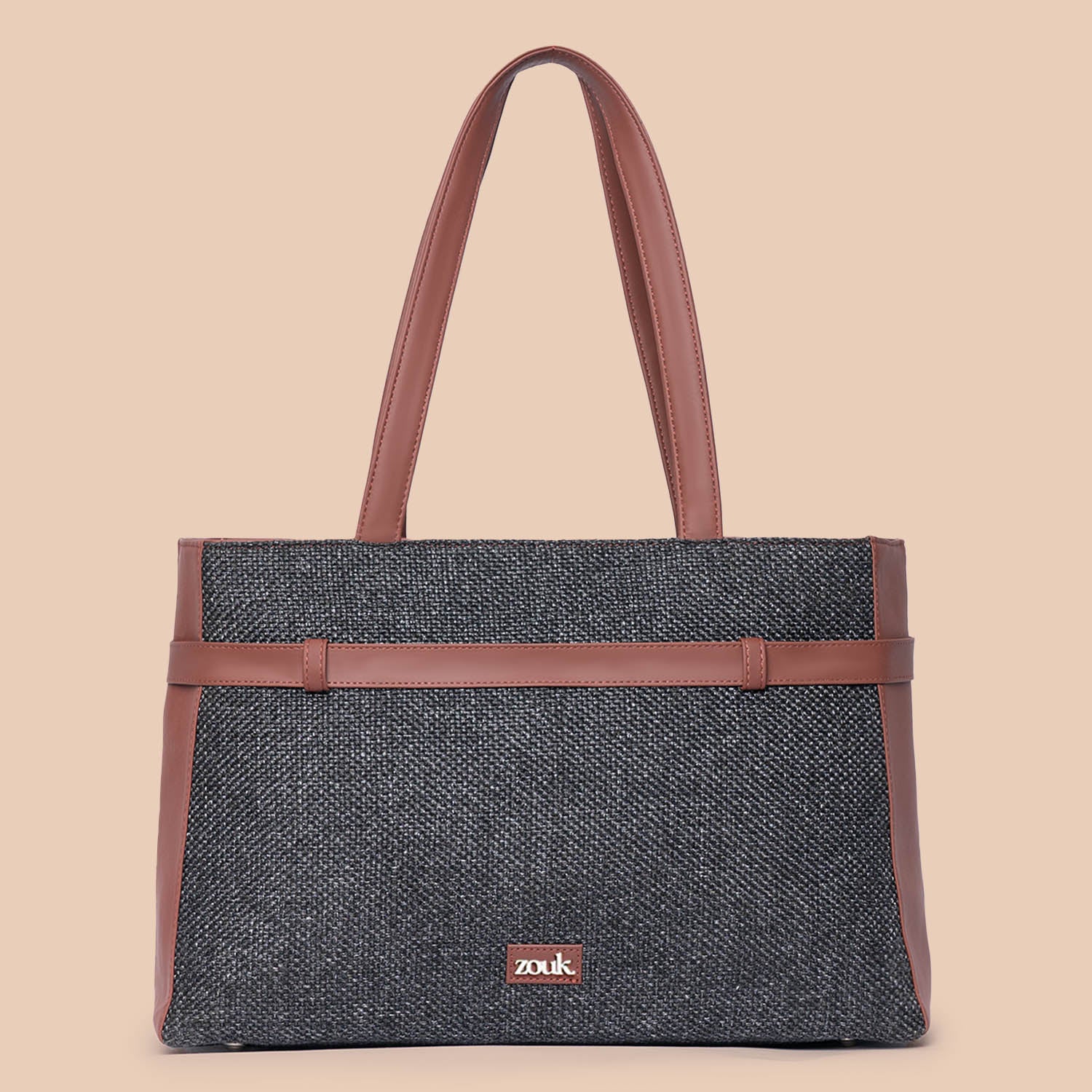 Black Metal Statement Office Bag - Image 3