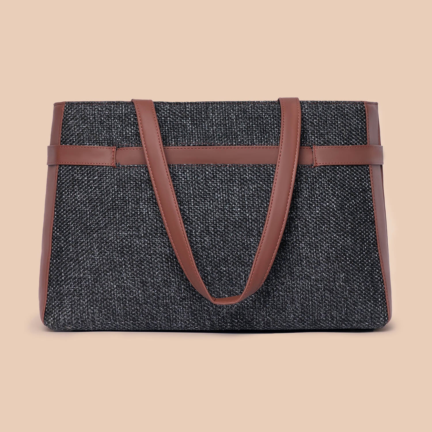 Black Metal Statement Office Bag - Image 4
