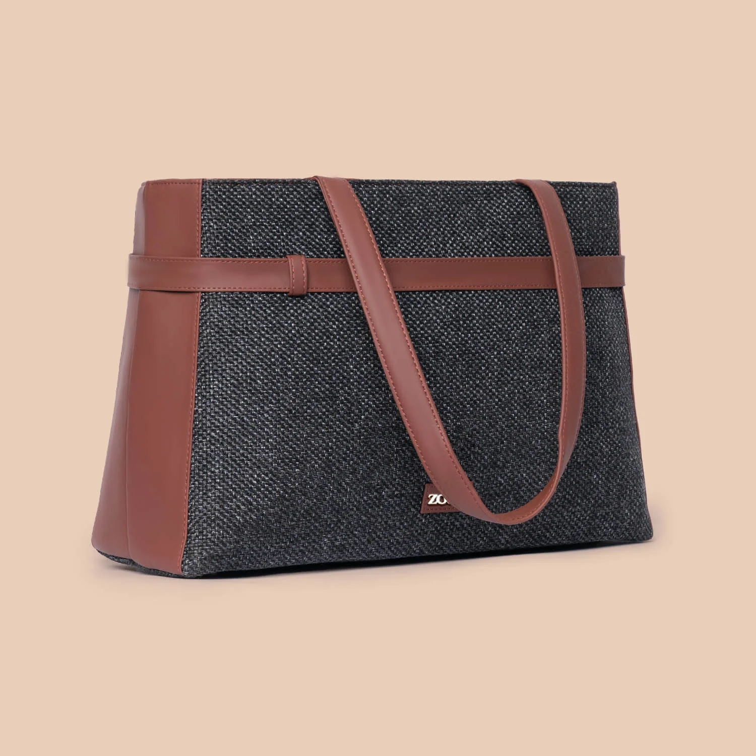Black Metal Statement Office Bag - Image 5