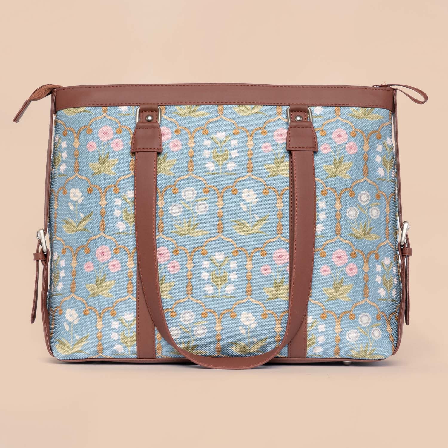 Jaipur Fresco Blue Women's Office Bag - Image 3