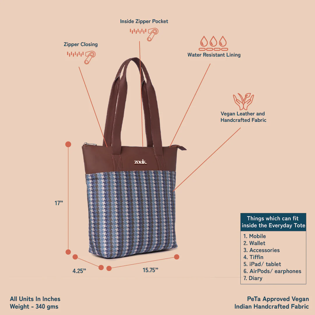 Bombay Houndstooth Everyday Tote Bag - Image 4