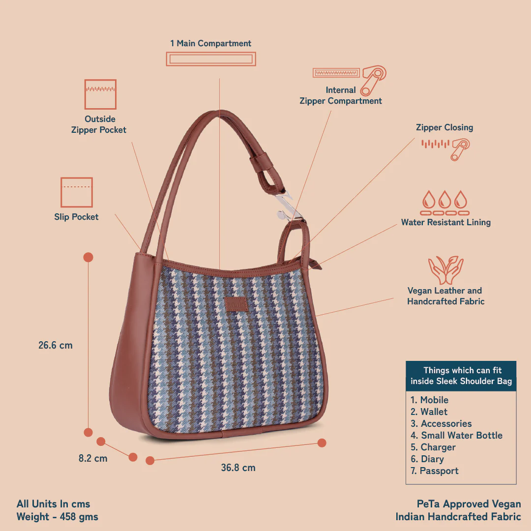 Bombay Houndstooth Sleek Shoulder Bag - Image 4