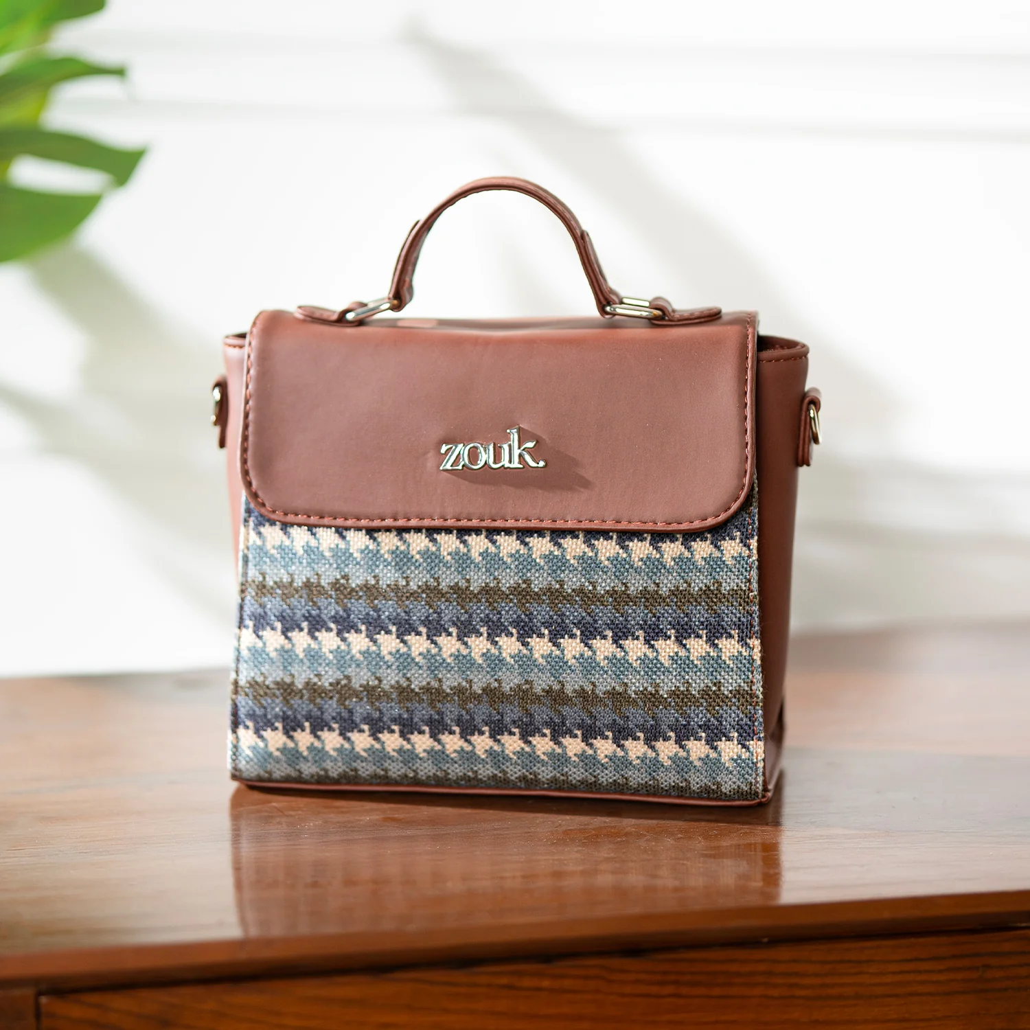 Bombay Houndstooth Statement Sling Bag