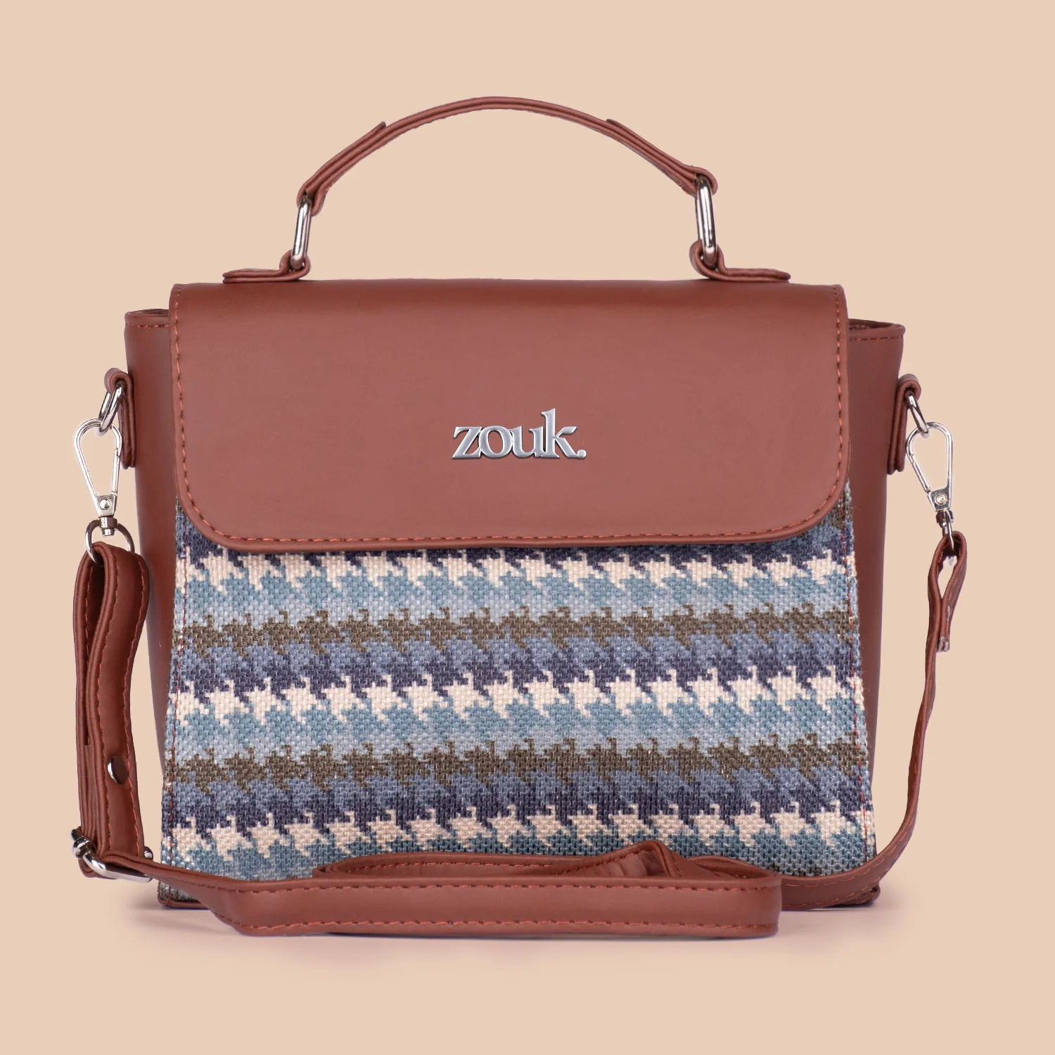 Bombay Houndstooth Statement Sling Bag - Image 2