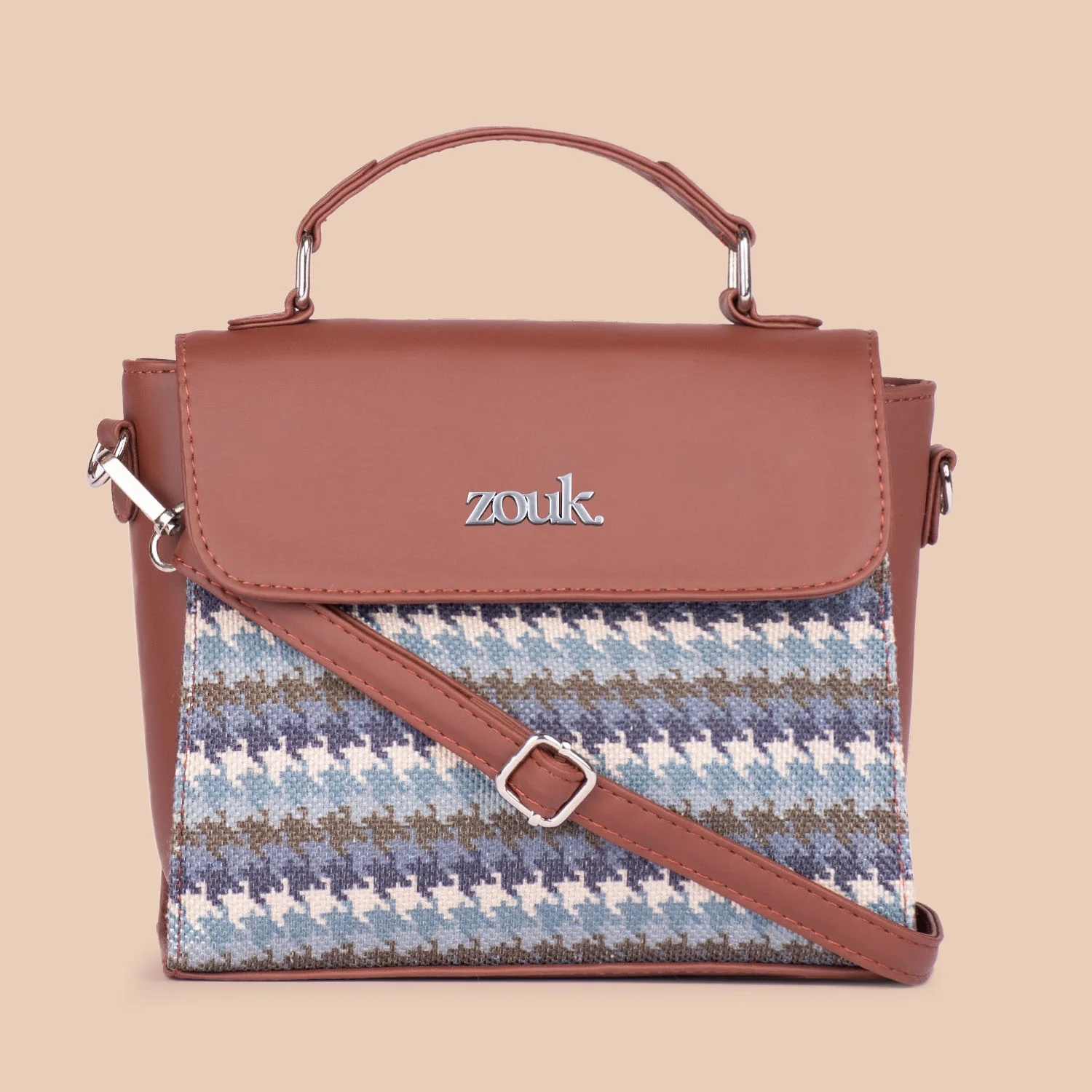Bombay Houndstooth Statement Sling Bag - Image 3