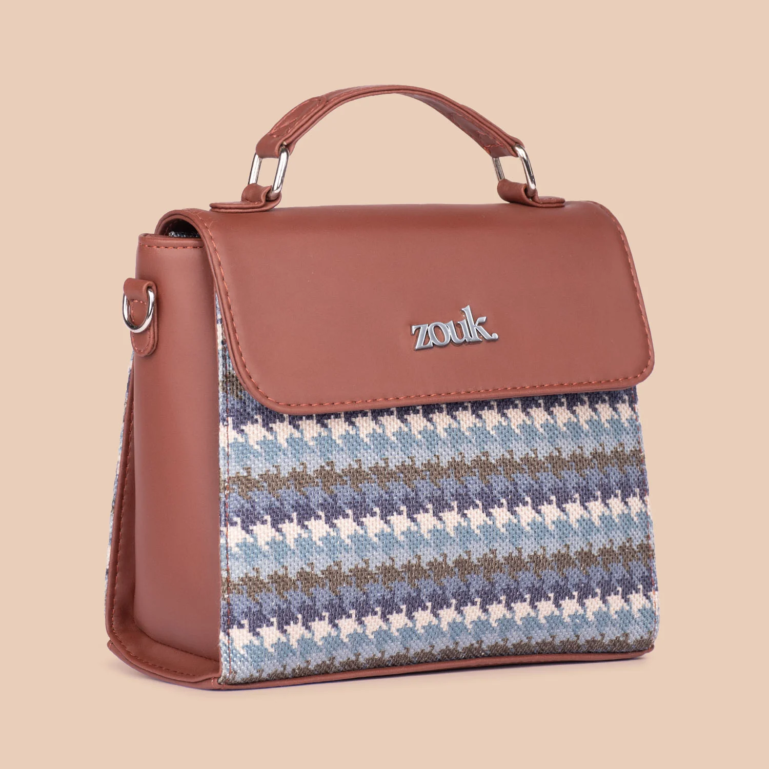 Bombay Houndstooth Statement Sling Bag - Image 5