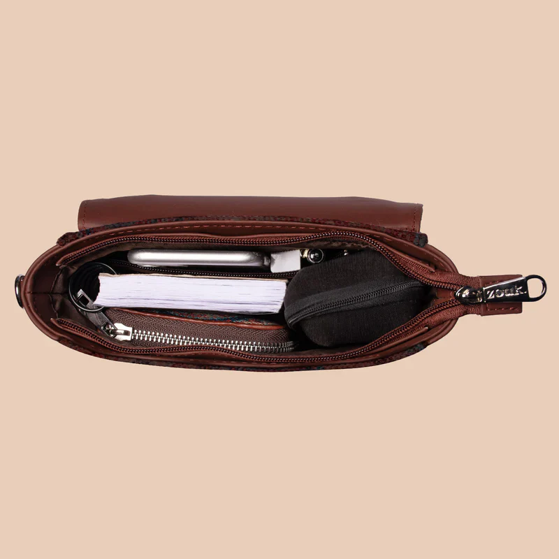 Bombay Houndstooth Statement Sling Bag - Image 6