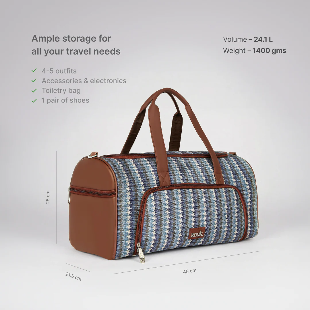 Bombay Houndstooth Weekender Duffle Bag - Image 2
