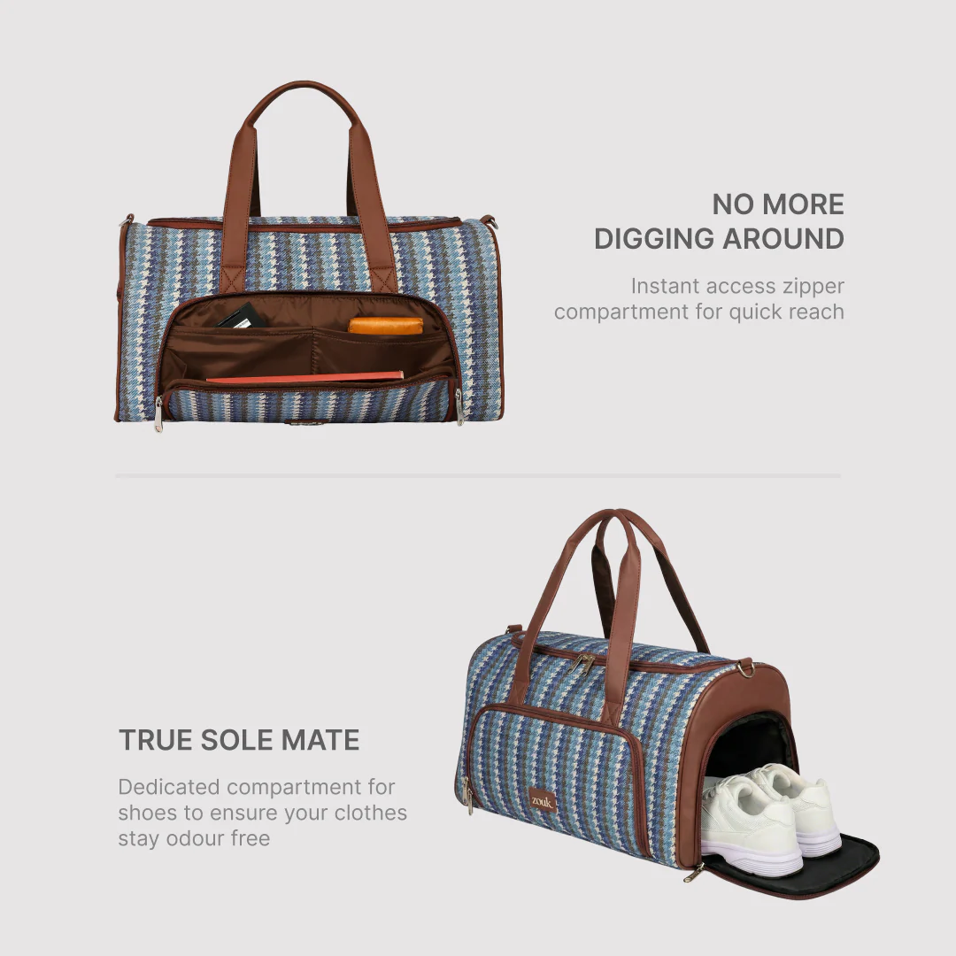 Bombay Houndstooth Weekender Duffle Bag - Image 4