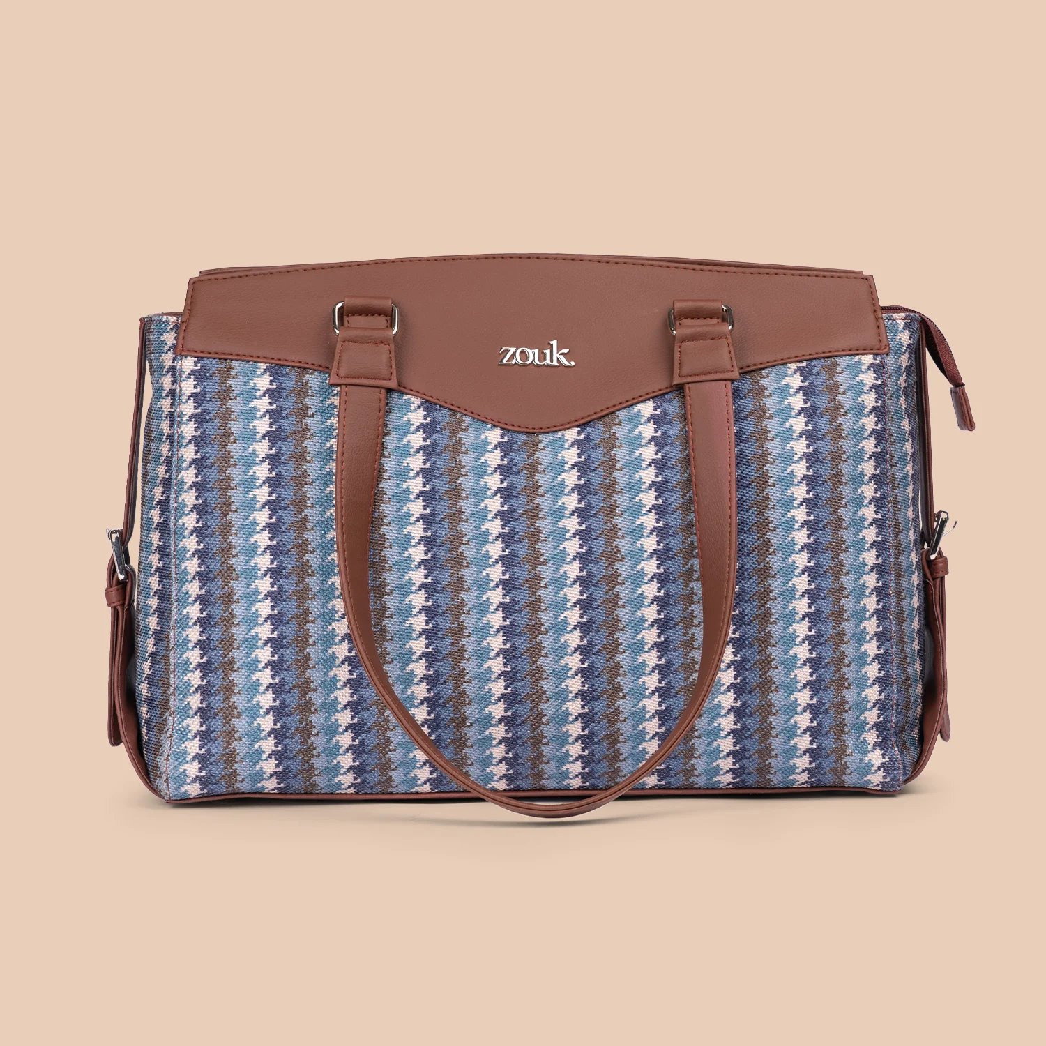 Bombay Houndstooth Women's Work Bag Brown - Image 2