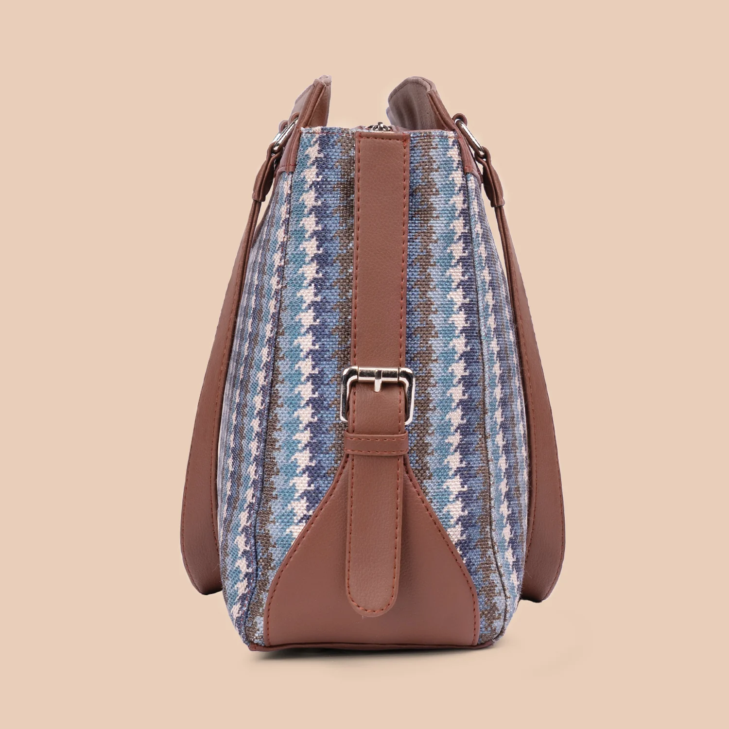 Bombay Houndstooth Women's Work Bag Brown - Image 8