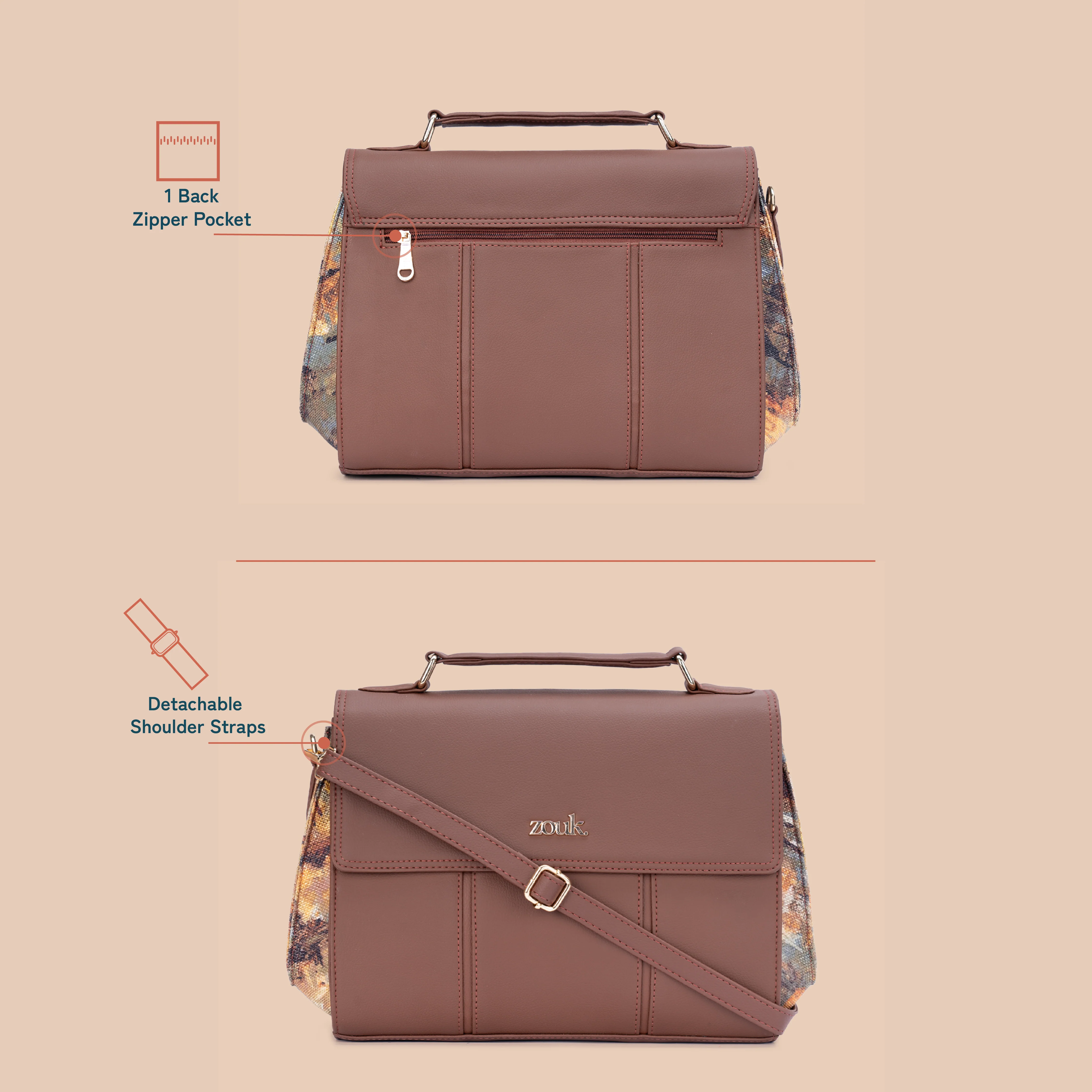 Rhea Kapoor Satchel Bag - Bombay Tapestry - Image 2