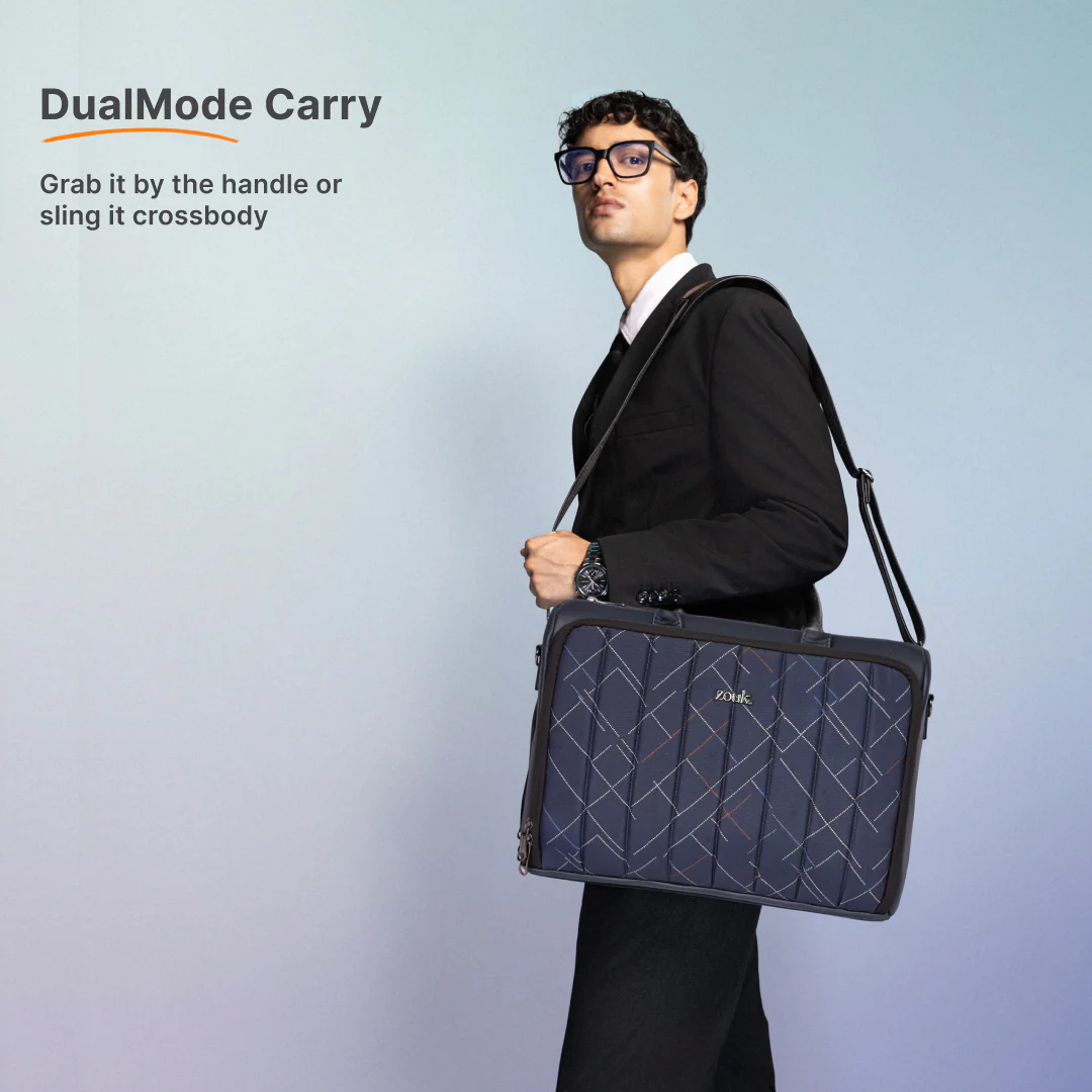 Bombay Tartan Pro Laptop Bag (Blue) - Image 5