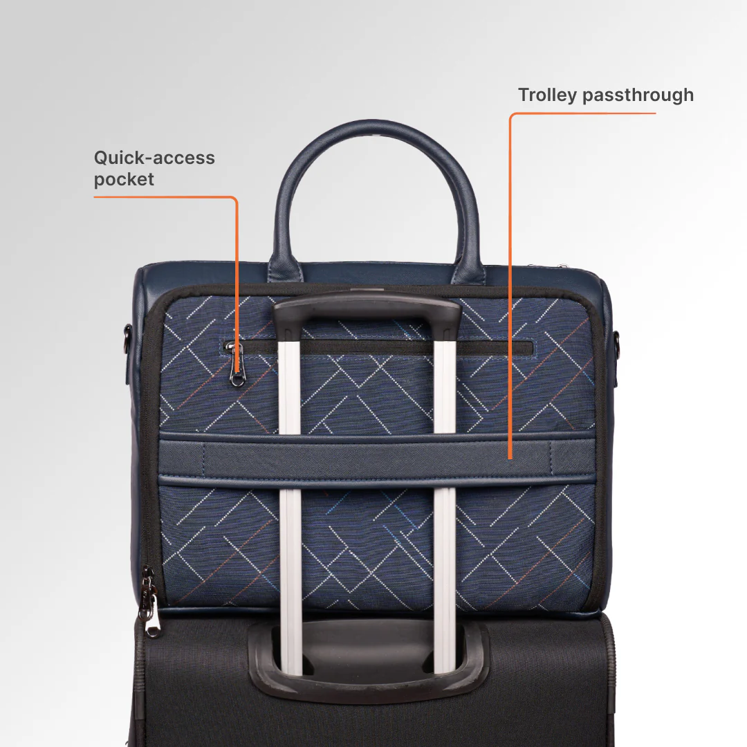 Bombay Tartan Pro Laptop Bag (Blue) - Image 8