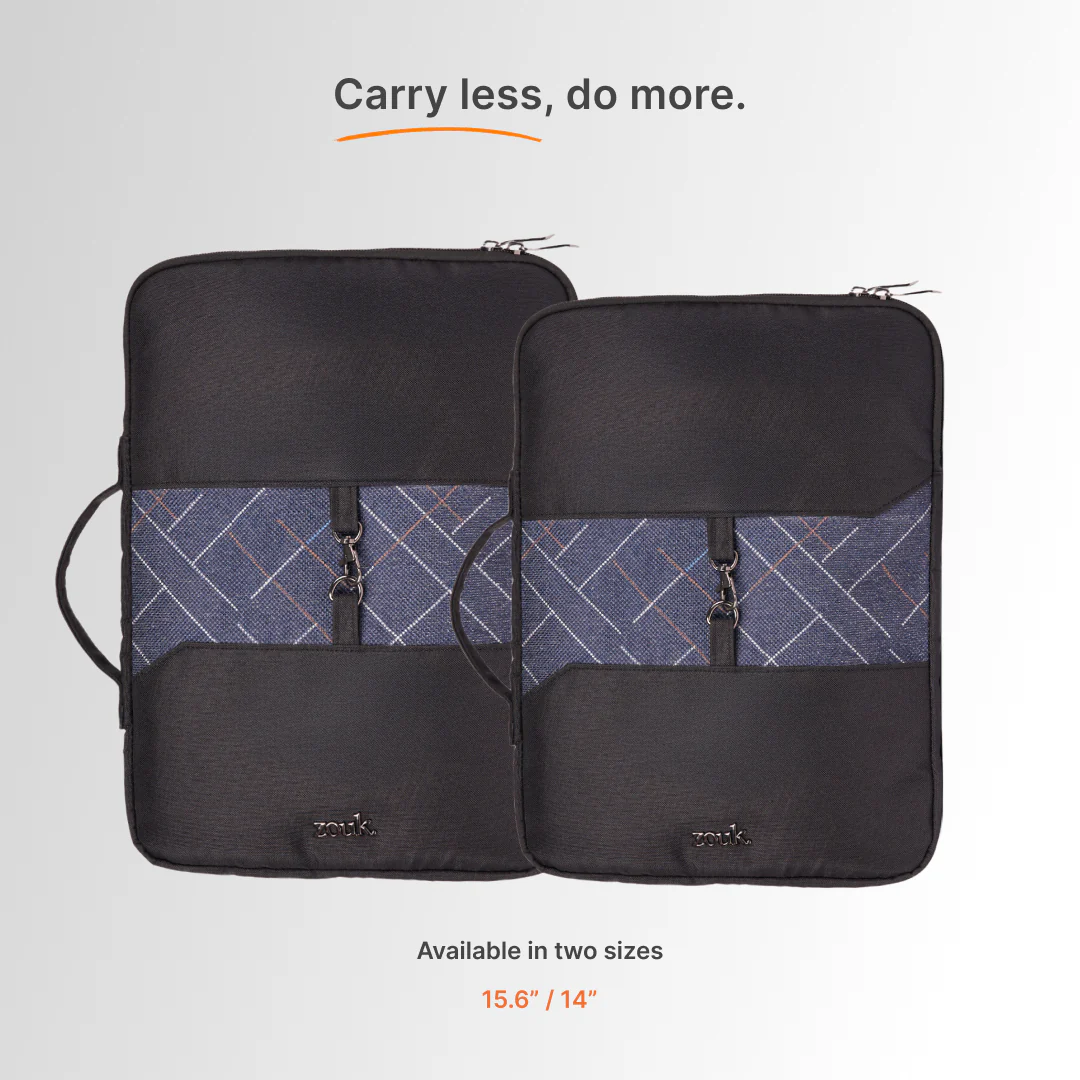 Bombay Tartan Signature Laptop Sleeve - 14inch (Black) - Image 7