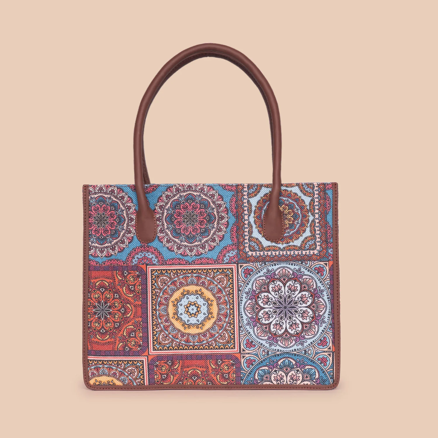 Multicolor Mandala Print Book Tote - Image 4