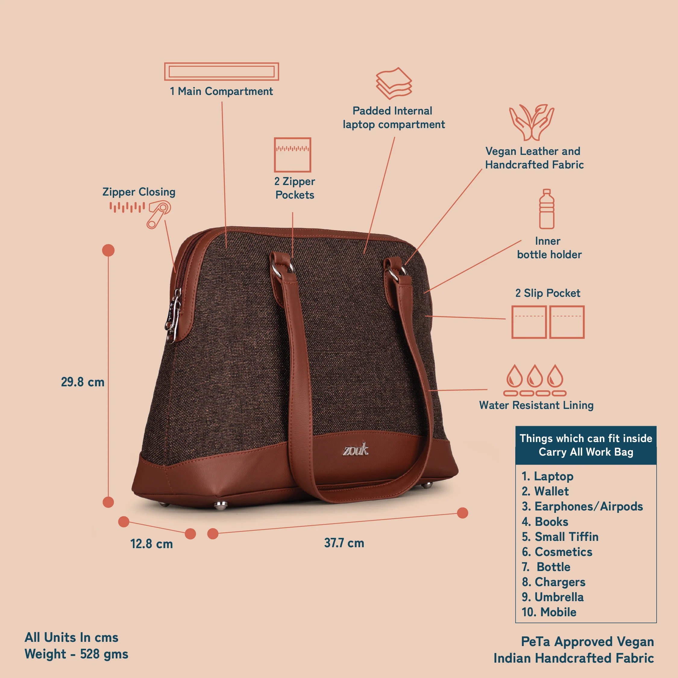 Bristel Carry All Work Bag - Image 5
