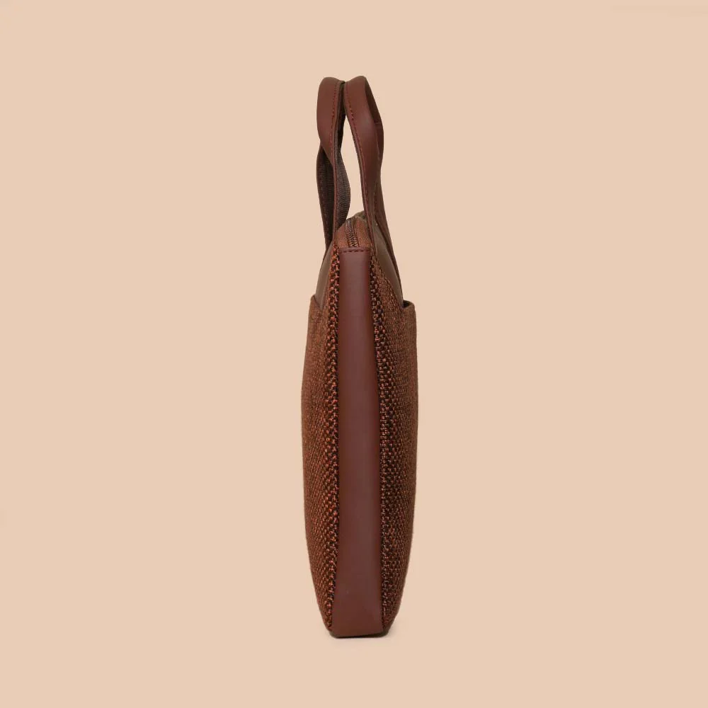 Brown Metal L-Zippered Laptop Sleeve - Image 10