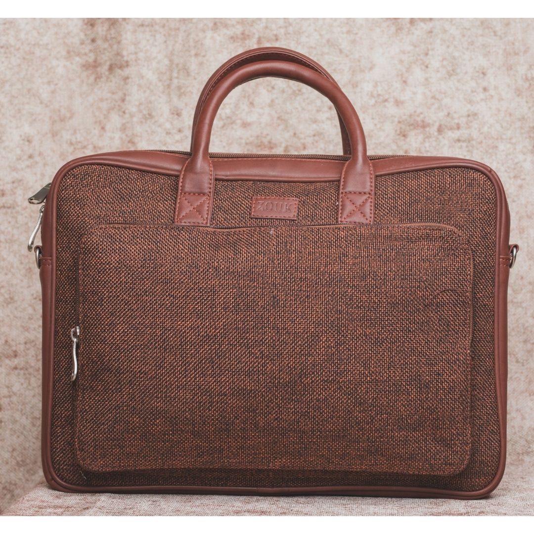 Brown Metal Laptop Bag - Image 2