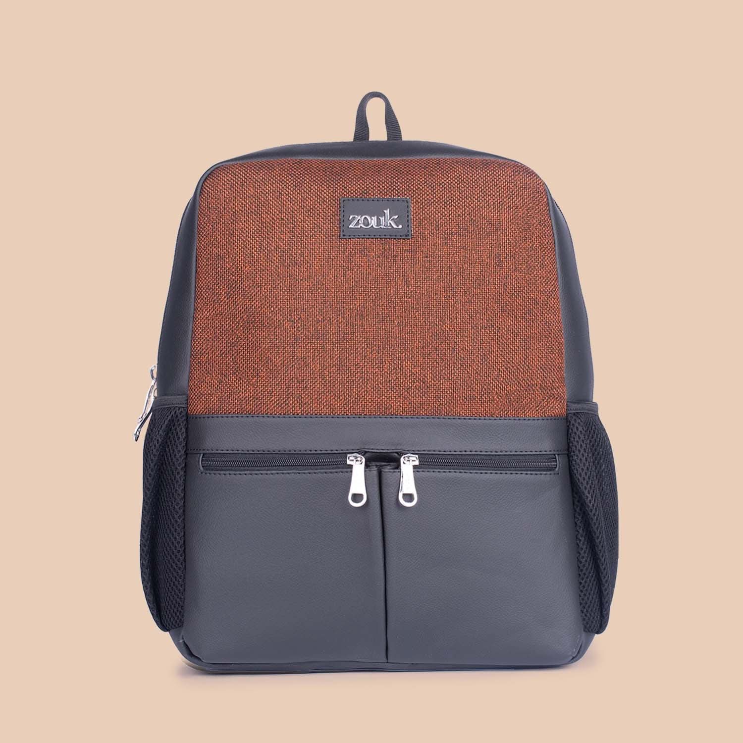 Brown Metal Office Backpack - Image 3