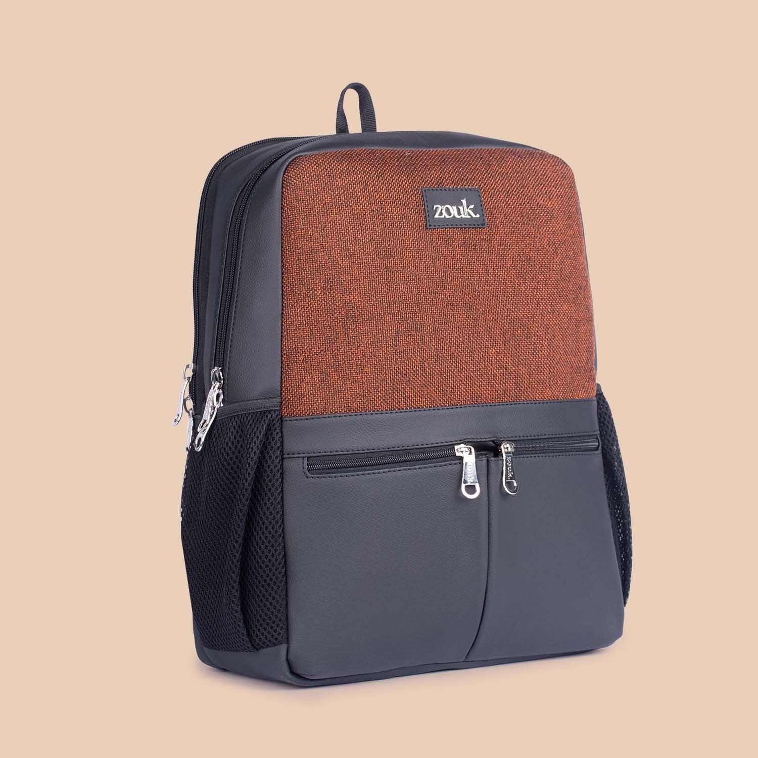 Brown Metal Office Backpack - Image 5