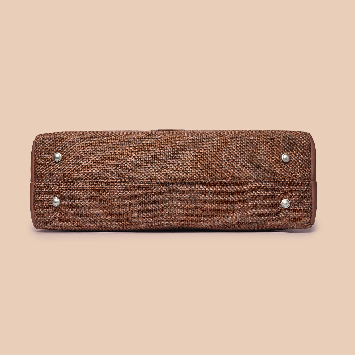 Brown Metal Statement Office Bag - Image 10