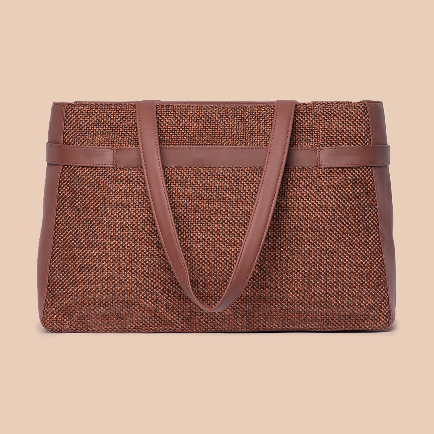 Brown Metal Statement Office Bag - Image 4