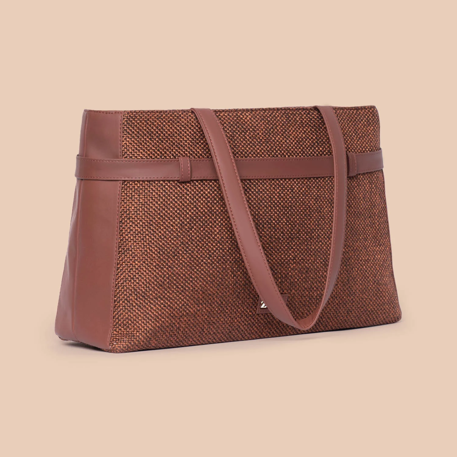 Brown Metal Statement Office Bag - Image 5