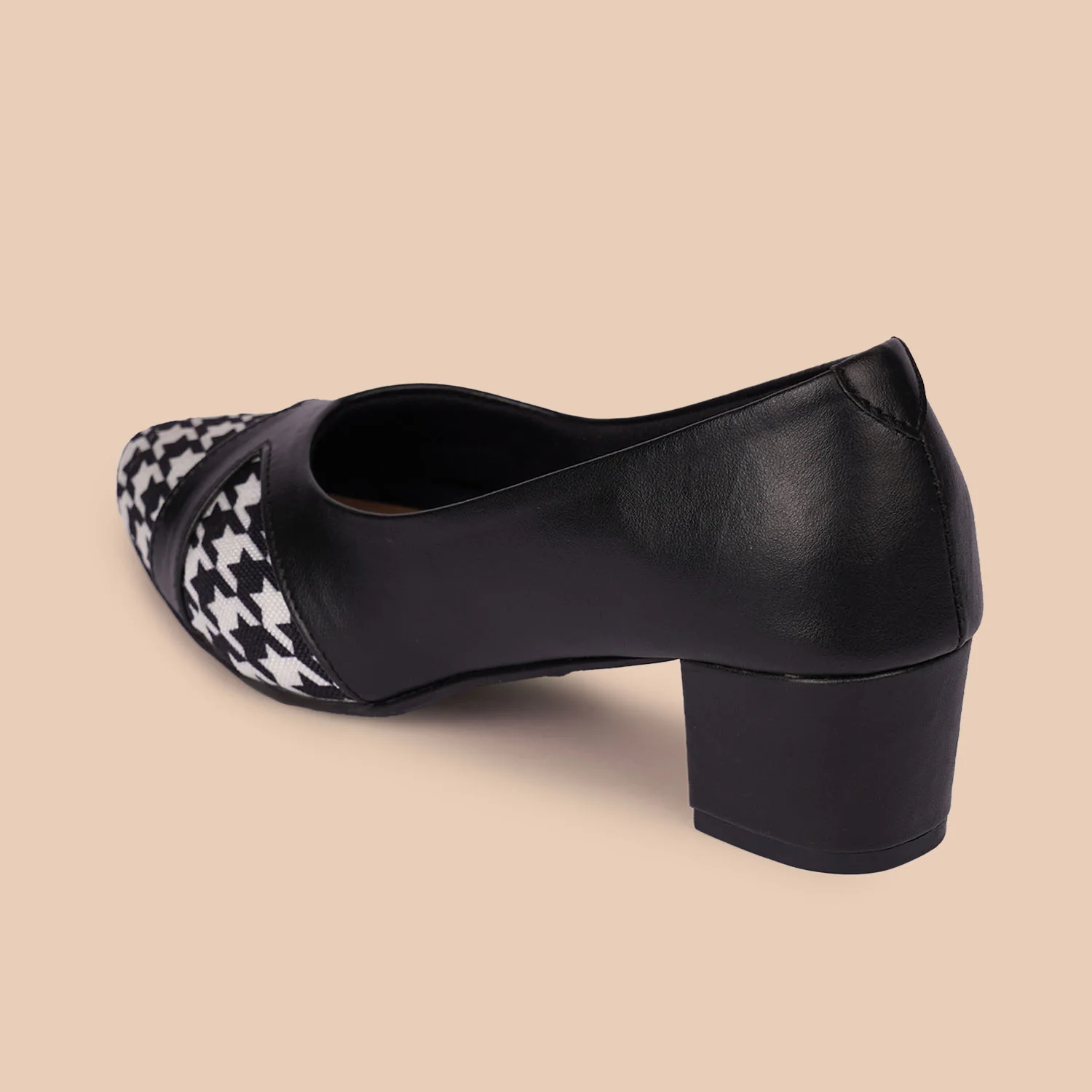 Calcutta Houndstooth Formal Block Heels - Image 11