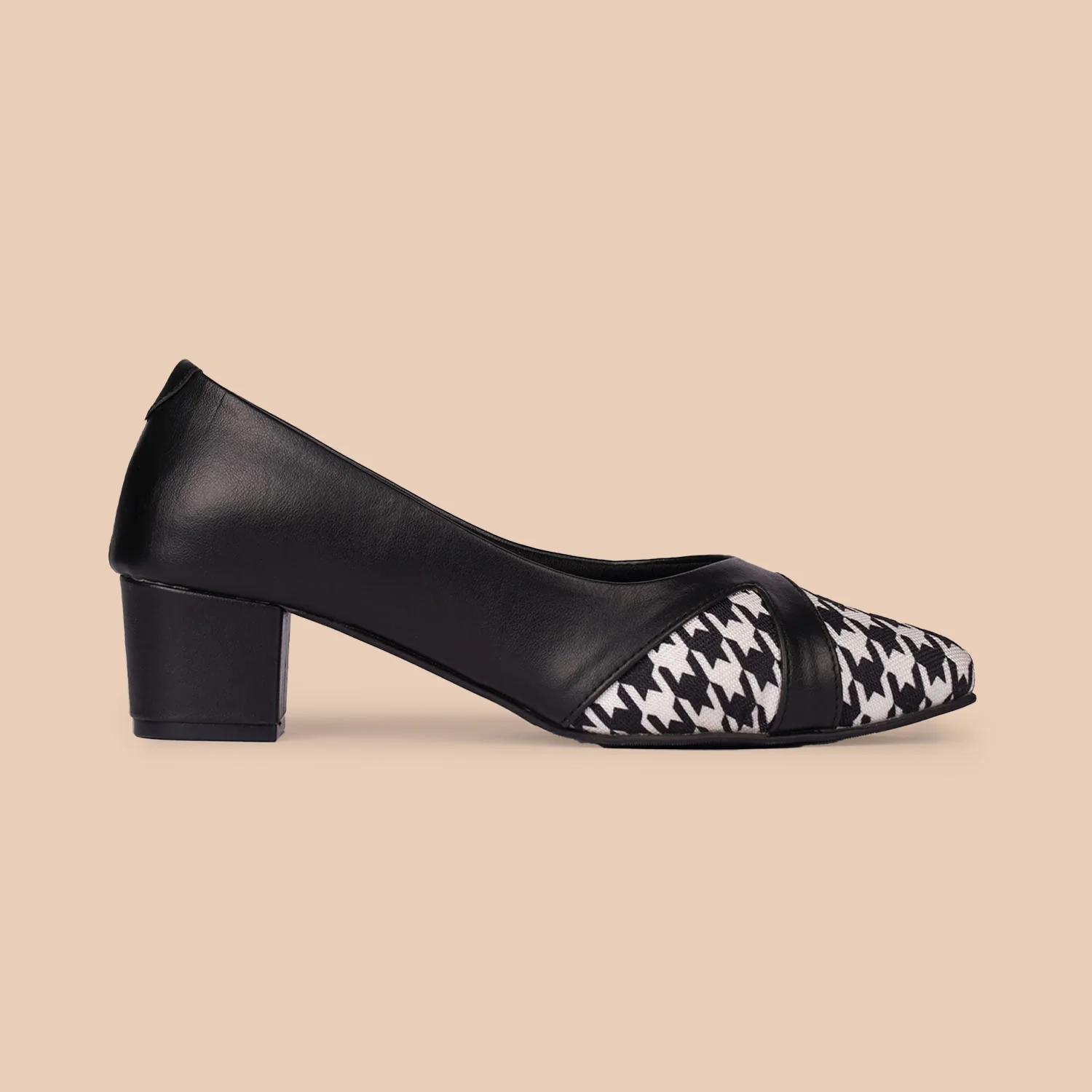 Calcutta Houndstooth Formal Block Heels - Image 7