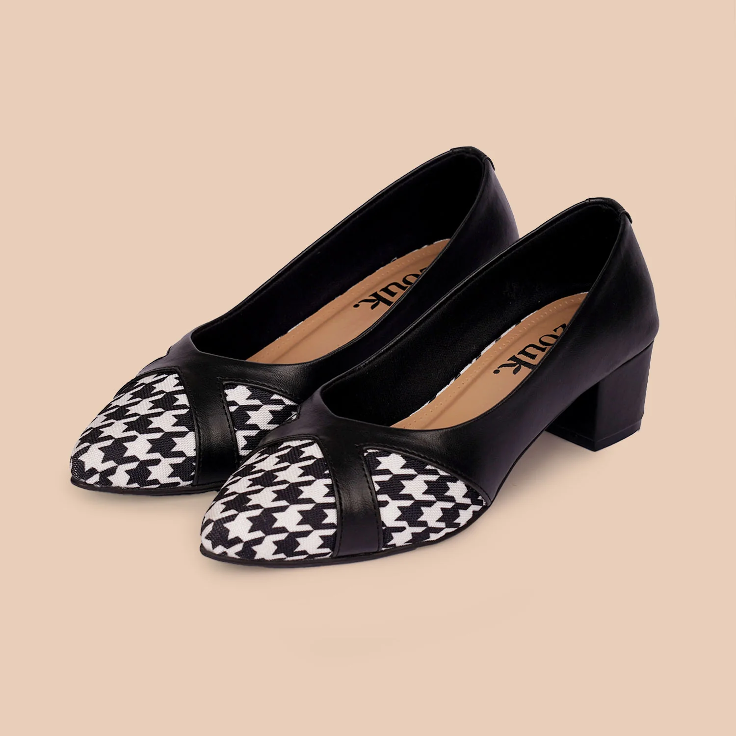 Calcutta Houndstooth Formal Block Heels - Image 8