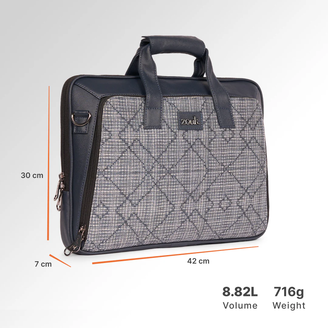 Calcutta Pixels Executive Laptop Bag (Blue) - Image 4