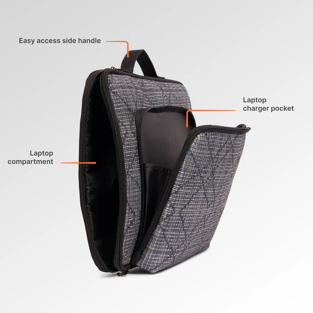 Calcutta Pixels Signature Laptop Sleeve - 15.6inch (Black) - Image 6