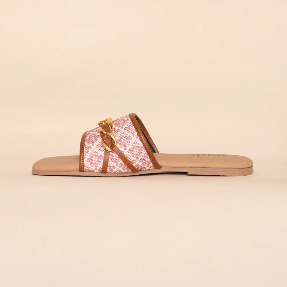Chamoli Motif Women's Embellished Sliders - Image 6