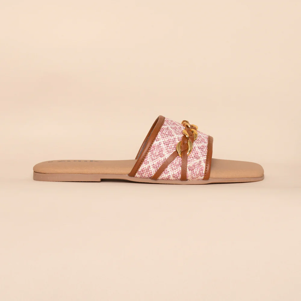 Chamoli Motif Women's Embellished Sliders - Image 7