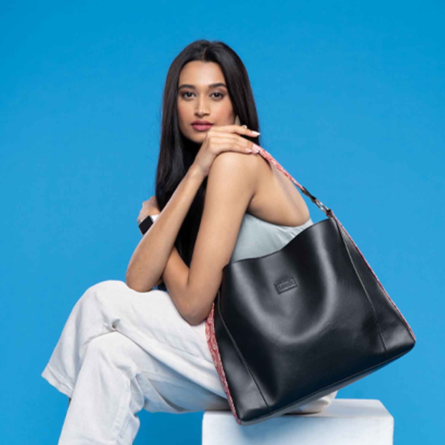 Chanderi Phool Classic Open Tote - Image 14