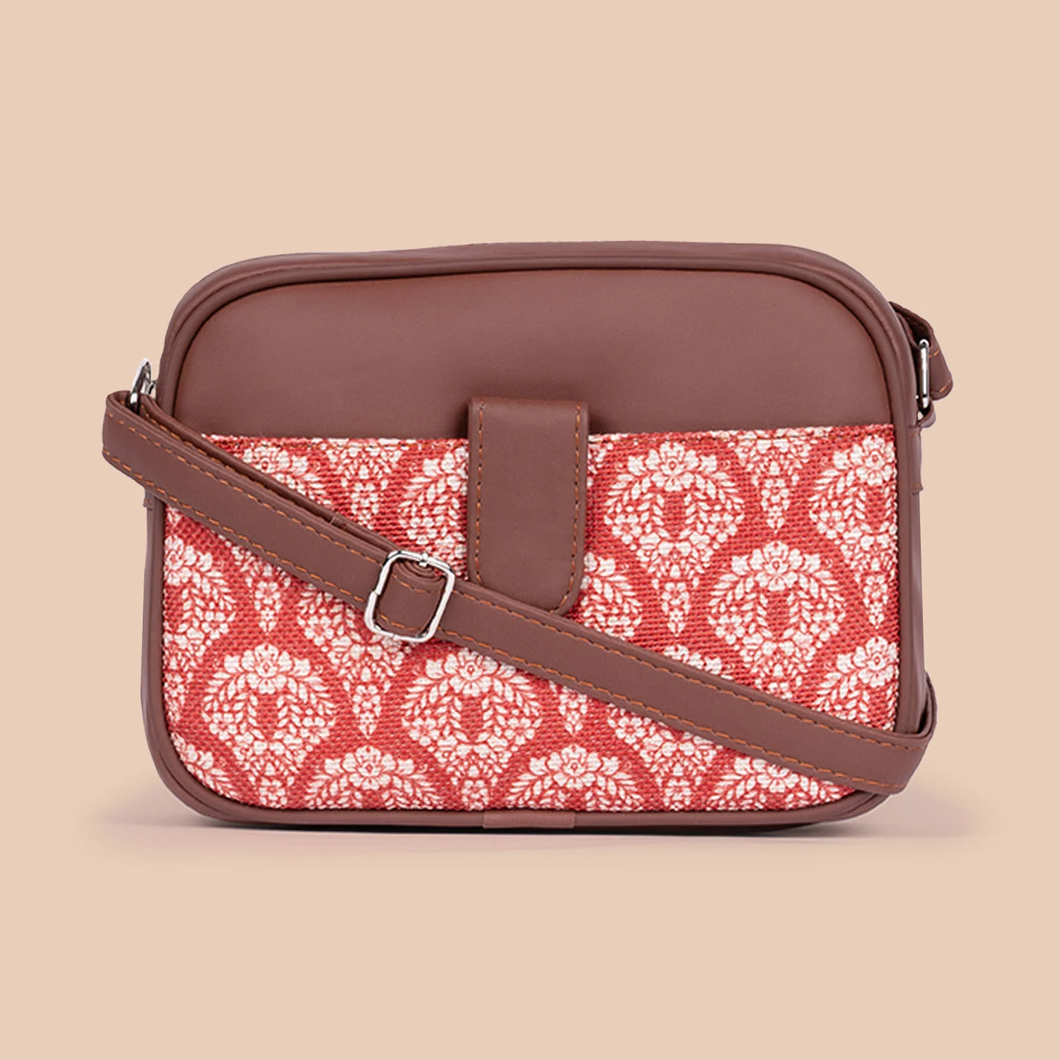 Chanderi Phool Magnetic Sling Bag - Image 2