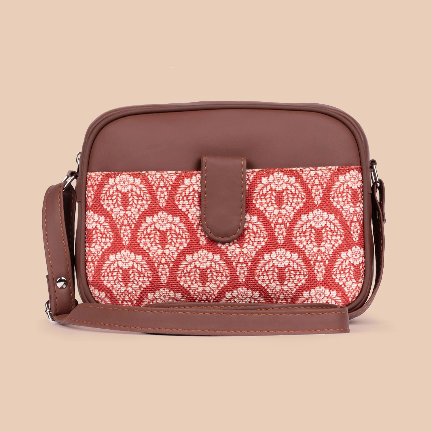 Chanderi Phool Magnetic Sling Bag - Image 3