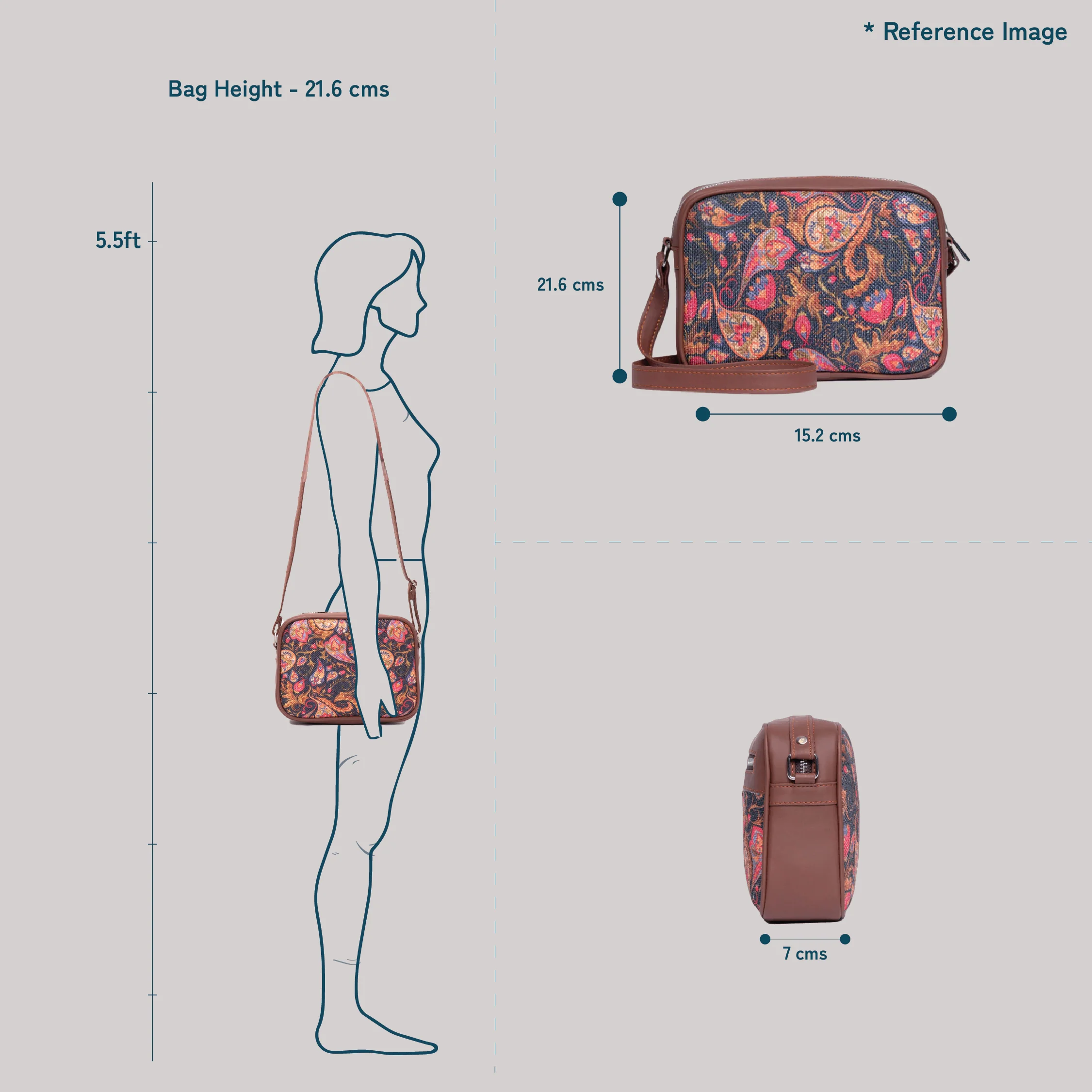 Chanderi Phool Sling Bag - Image 8