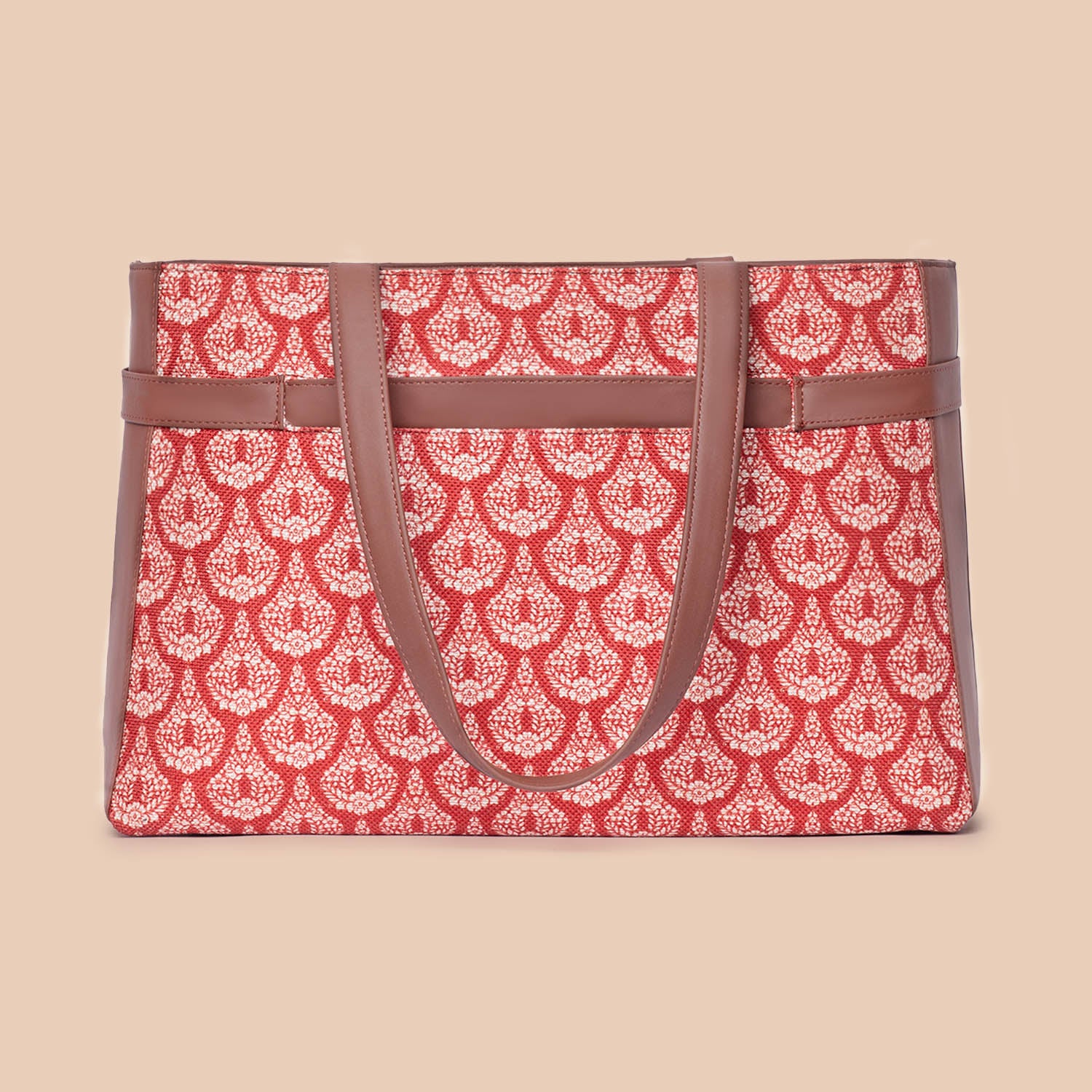 Chanderi Phool Statement Office Bag - Image 4