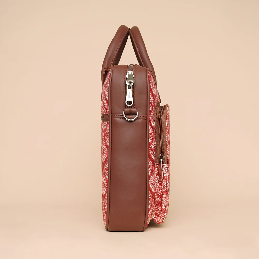 Chanderi Phool Laptop Bag - Image 4
